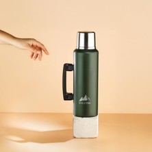 Hakay Taşınabilir Termos, Yeşil Renk, 1 Litre Kapasite