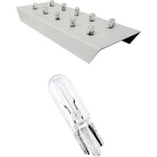 Hakay 12V T5 1.2W Mini Dipsiz Ampul Seti - 10 Adet Renk Seçeneği