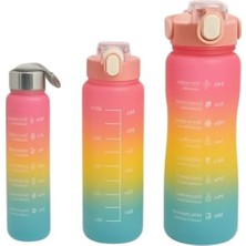Hakay Motivasyonlu Spor Matara Seti - 2l, 900ML ve 300ML Sızdırmaz Şişe Seti