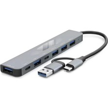 Aydogan's Ayd USB Type-C 3.0 Hub 7 Port Gri HDX7827