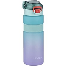 Hakay 800ML Kaydırmaz Silikon Gövde Motivasyon Su Matarası