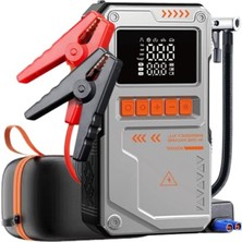 Hakay 10000MAH Jump Starter, Hava Pompası ve LED Feneri