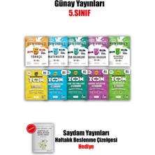 Günay Yayınları 2026 Yeni 5 Sınıf Zoom Soru Bankası ve Bumerang Konu Anlatımlı Maarif Modele Uygun Ful SET10 Kitap
