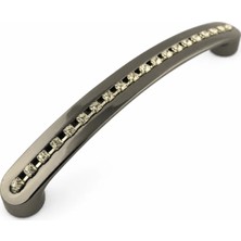 Gürçay Sıralı Taşlı Yonca Füme Kulp 128mm (2 Adet)