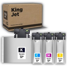 Kingjet Epson Uyumlu T01D1 (C13T01D100) Yüksek Kapasiteli 4 Renk (Takım) Çipli Muadil Kartuş