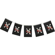Mudanis Korsan Partisi Korsan Logo Baskılı Flama Süs Afiş Süsleme 8 Li