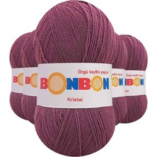 Mudanis 5 Adet Kristal El Örgü Lif Ipi Koyu Gül Kurusu 98303 - Bonbon Mudanis