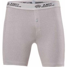 Anıt Likralı Uzun Erkek Boxer Gri - 1114A