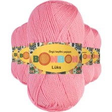 Mudanis 5 Adet Lüks Patik Ipi Yünü Koyu Pembe 98298 - Bonbon Mudanis