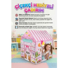 Farbu Oyuncak 100X70 cm Pembe Çiçekçi Dükkanı Temalı Kolay Kurulumlu Eğlenceli Çocuk Oyun Evi Çadırı