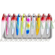 Hakay 10 Adet 10GR 4.8cm Kutulu Metal Rapala Jig Seti Balık Olta Ye Ispanyol Oltası