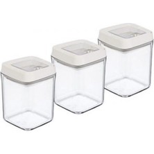Royaleks Group Vakumlu Erzak Kavanozu Kare 3lü Set ROYALEKS-OKY-234