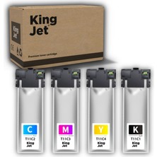 Kingjet Epson Uyumlu T11C1 T11C2 T11C3 T11C4 Standart Kapasiteli 4 Renk (Takım) Çipli Muadil Kartuş