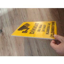 Durak Reklam Kamera Ile Izlenmektedir Uyarı Ikaz Levhası A4 A3 30X40 cm