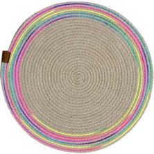 AvantajAl Decohandy 39CM Neon Renkli Şeritli Jüt Örme Supla Amerikan Servis