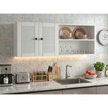 Kenz Life Kenzlife Membran Hazır Mutfak Dolabı Supsup Byzbyz Panjur 160*60*32 Mebran Kapak Suntalam Gövde Arkalıklı