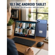 Fiberliz 10.1 Inç Android Tablet 8 GB Ram 256 GB Depolama Yeni Nesil