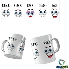 Ghostbastır Design Ruh Hali Saatleri Kupa Bardak | Tek Adet K0494