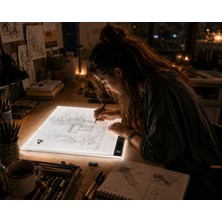 Monozone A2 LED Işıklı Çizim Kopyalama Tableti Eskiz Kaligrafi Anime Mimari Tasarım Işık Masası Grafik Tablet