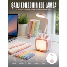 Fiberliz Esnek Gövdeli LED Masa Lambası Taşınabilir Gece Aydınlatması