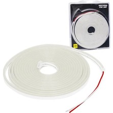 Powermaster PM-19652 Silikon Kaplamalı 12 Volt 5 Metre Beyaz Neon LED Şerit Aydınlatma