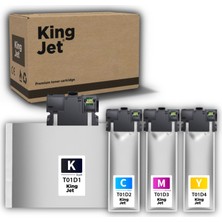 Kingjet Epson Uyumlu WF-C579 (C13T01D100) Yüksek Kapasiteli 4 Renk (Takım) Çipli Muadil Kartuş