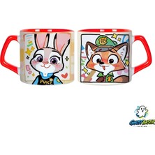 Ghostbastır Design Ghostbastır Desıgn Zootropolis Judy ve Nick Kupa Bardak Seti - 2 Adet