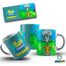 Ghostbastır Design Sünger Bob Lula Kupa Bardak | Tek Adet K0462