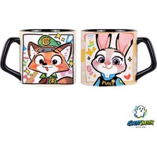 Ghostbastır Design Zootropolis Judy ve Nick Kupa Bardak | Tek Adet 0907