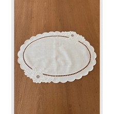 Marys Concept Gül Nakışlı Oval Servis Örtüsü