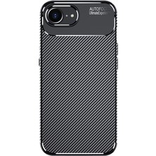 Lyon Tech Apple iPhone 16E / 17E Kılıf Zore Negro Karbon Tasarımlı Ince Silikon Kapak