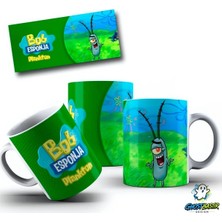 Ghostbastır Design Sünger Bob Plankton Kupa Bardak | Tek Adet K0469