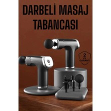 Küçük Hazine 4 Başlıklı Darbeli Şarjlı Masaj Aleti Tabancası Kablosuz