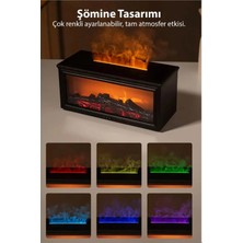 My Best Store Ultrasonik Şömine Görünümlü Hava Nemlendirici 250 ml Bordo 220-240V 2 Yıl Garantili