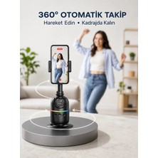 Mrt Teknik Yapay Zeka Destekli Yüz Takip Özellikli 360 Derece Dönen Masaüstü Telefon Sabitleyici Yeni Nesil