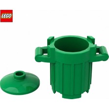 LEGO Orjinal Parçalar: Çöp Kovası Yeşil Renk, Green Trash Can Mini Moc