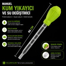 MDSTECH Manuel Akvaryum Su Değiştirici Kum Yıkayıcı Sifon Pompası Güçlü Vakumlu Dip Temizleme Aparatı Balık Dostu Akvaryum Temizlik Seti