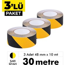 UniTape Sarı Siyah Merdiven/Zemin Kaydırmaz Bant 48 mm x 10 mt 3’lü Paket