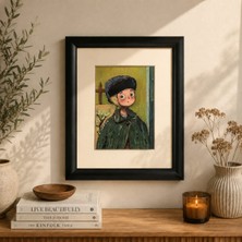 Masal Gurumi Vincent Van Gogh (Bandajlı Kulaklı Otoportre) 3D Rölyef Çerçeve DEKORATİF DUVAR MASA SÜSÜ