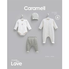 Caramell %100 Pamuk 4lü Tulumlu Mini Travel Set 0-3 Ay 50-56 cm Yeşil CRML.ZE2282.YSL