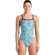 Arena Escape Swimsuit Challenge Kadın Mavi Yüzücü Mayo 007739580