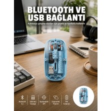 İlkyaz Fashion Bluetooth 5.2 Destekli Mavi Pilli Kablosuz Mouse Yeni Nesil ILKYZHB-RS3455
