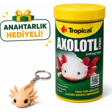 Tropical Axolotl Sticks Yem + Axolotl Anahtarlık Hediyeli | Batan Axolotl Yemi | Muyu Craft