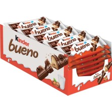Kinder Bueno Süt ve Fındık Kreması Dolgulu Sütlü Çikolata Kaplı Gofret 39 gr x 30 Adet