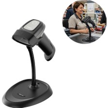 Ayt Tiwox VS-336 2d Karekod Kablolu USB Barkod Okuyucu Stand