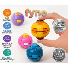 fyne Döndürülebilir Fidget Oyuncak | Odaklanma ve Rahatlama | 6 cm Stres Topu |