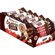 Kinder Bueno Dark Süt ve Fındık Kreması Dolgulu Bitter Çikolata Kaplı Gofret 39 gr x 30 Adet