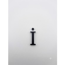 Ozn 3D Tech 3'lü Dekoratif Harf 'i' Tinos Font (4 Cm)- Siyah