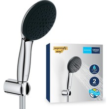Belirtilmemiş Grohe Vitalio Start 110 El Duşu Seti, 110MM Yuvarlak 2 Akışlı (Yağmur&jet) El Duşu, Duş Başlığı Tut
