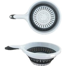Belirtilmemiş Arsimo Katlanabilir Mutfak Süzgeci, Saplı, 30,5 x 14 Cm, Bulaşık Makinesinde Yıkanabilir